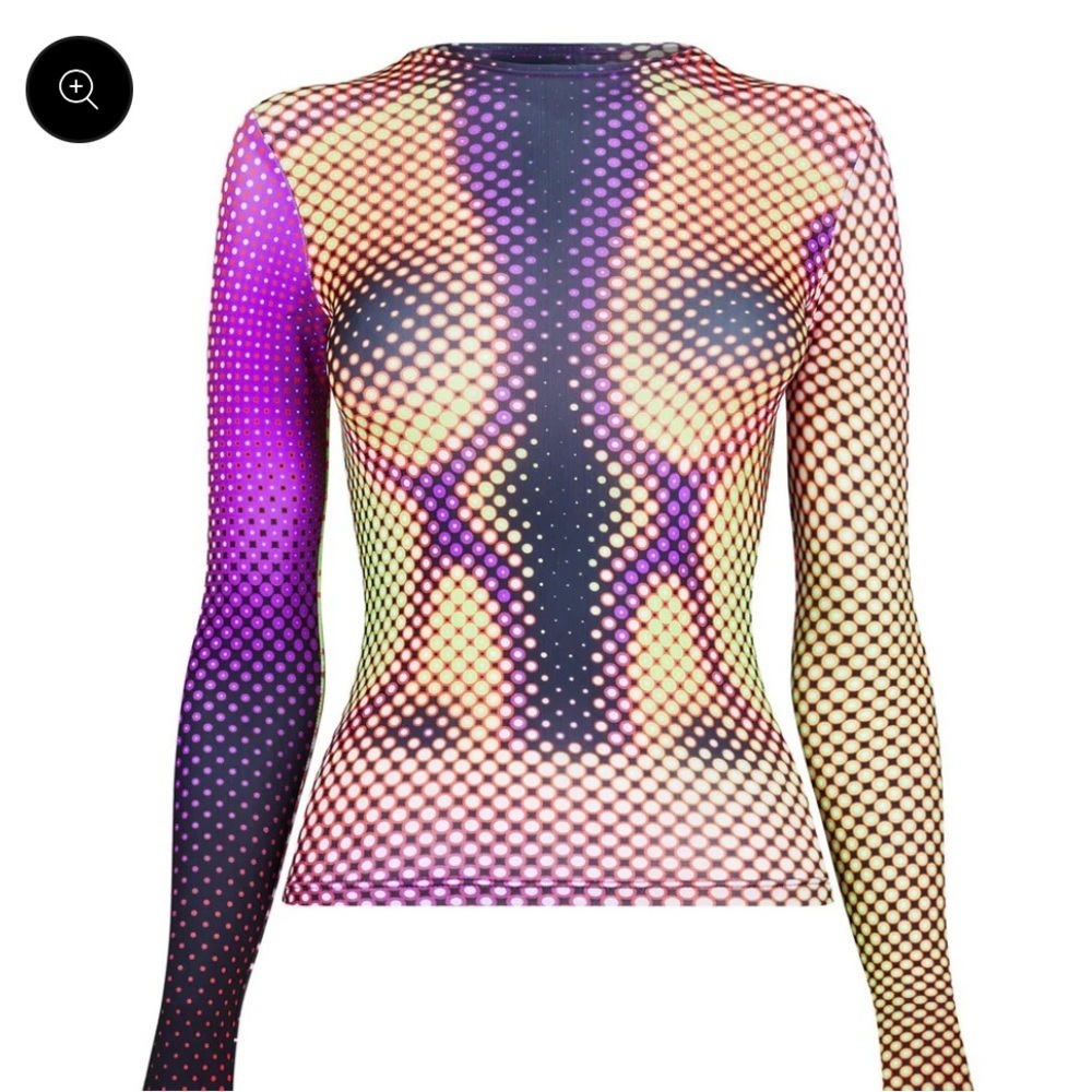 Sinead Gorey Size S/M Digitally Printed Curve Enhancing Top - Picture 4 of 10